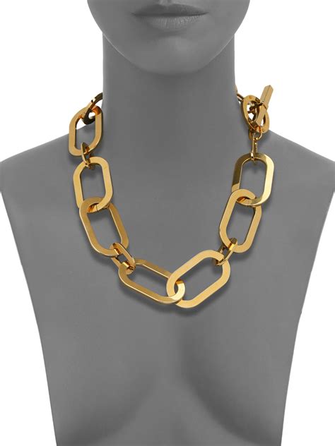 michael kors large chain link necklace